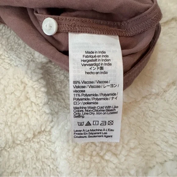 Madewell Mauve Pink Relaxed Tulip Back Long Sleeve Top, Women’s XL, NWT - Picture 6 of 6